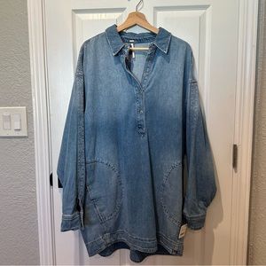 Free people oversized denim dress